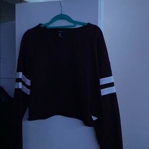 burgundy cropped sweater